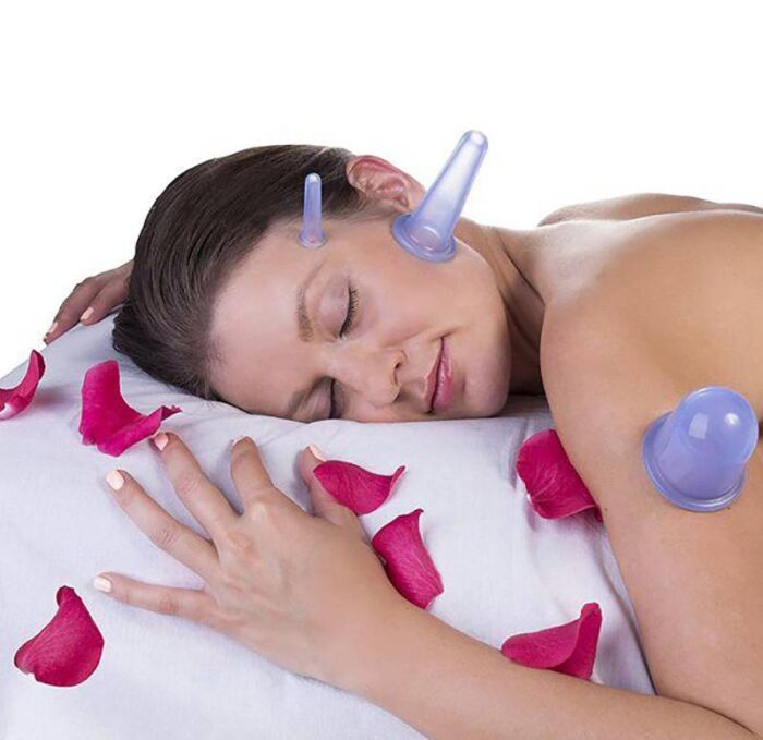 بادکش سیلیکونی 4 عددی silicone cupping massage