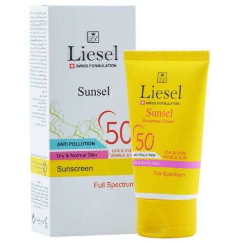 کرم ضد آفتاب بی رنگ مناسب پوست های خشک و نرمال لایسل Liesel