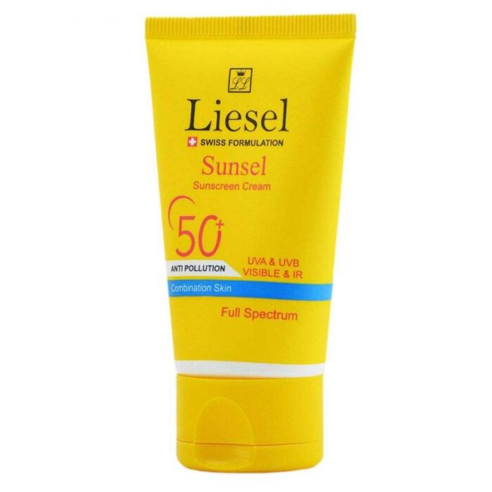 کرم ضد آفتاب بی رنگ مناسب پوست های مختلط لایسل Liesel