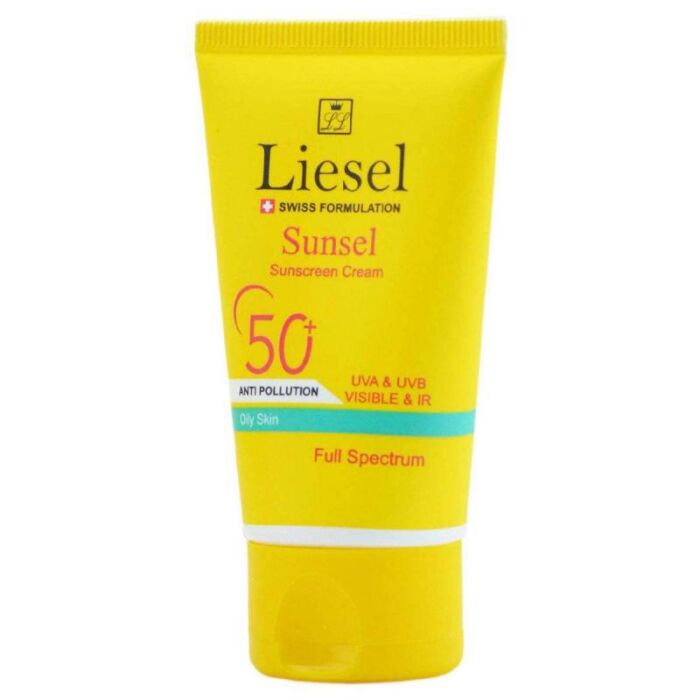 کرم ضد آفتاب بی رنگ مناسب پوست های چرب لایسل Liesel