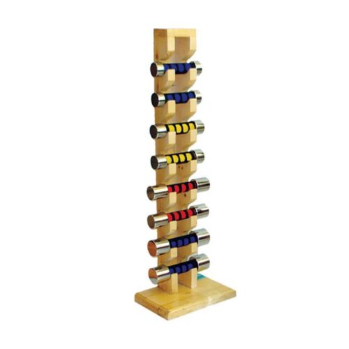 دمبل با استند چوبی Dumbbell With Stand Wood