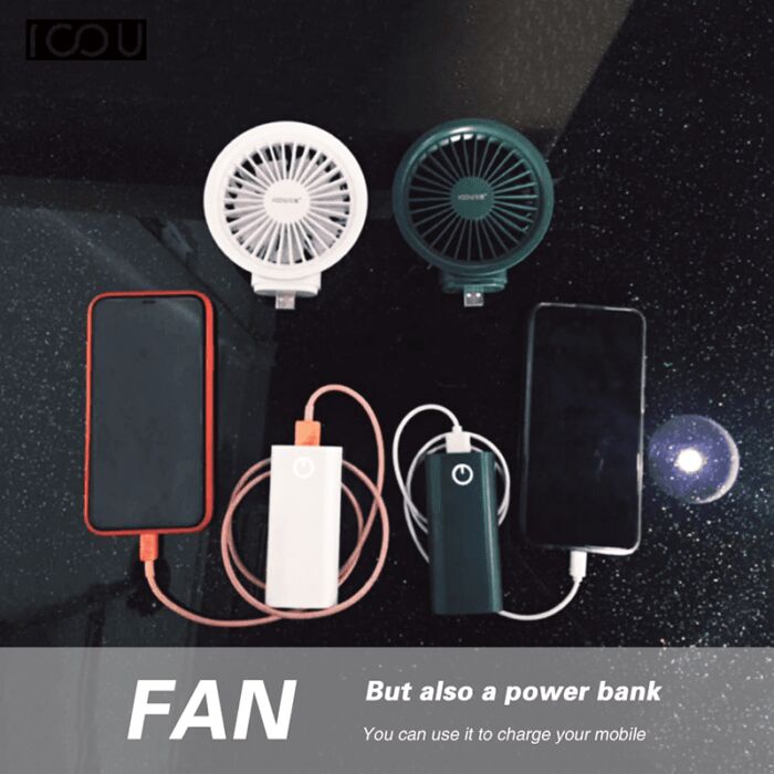 پنکه دستی قابل حمل شیائومی Xiaomi Fan Power Bank ICOU J30