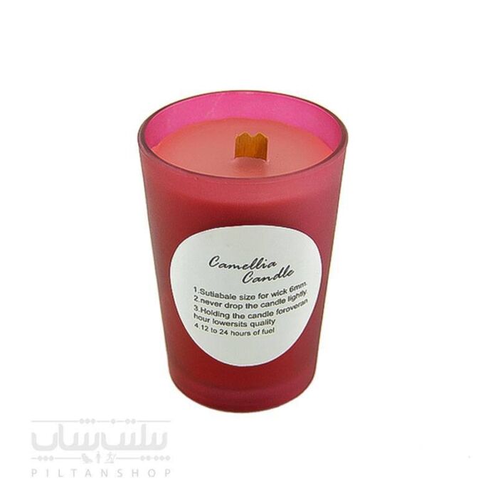 شمع کاملیا فیتیله چوبی Camellia