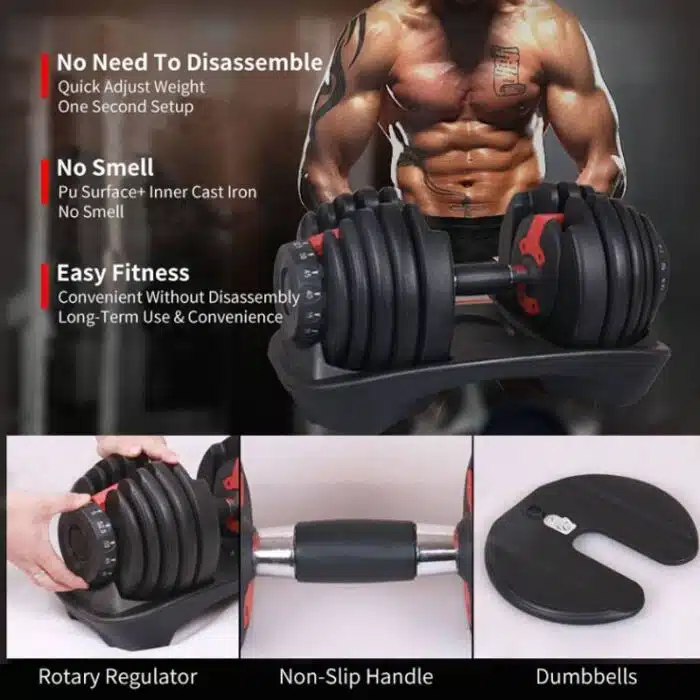 دمبل قابل تنظیم21 کیلویی adjustable Dumbbell