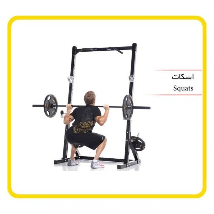 دستگاه رک اسکات به همراه نیمکت هیرو Hero half rack