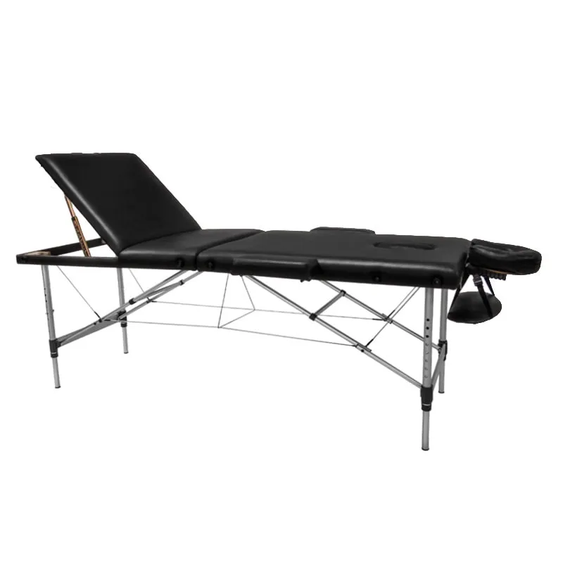 تخت ماساژ تاشو پایه آلومینیومی ریلکس Relax P70 مشکی