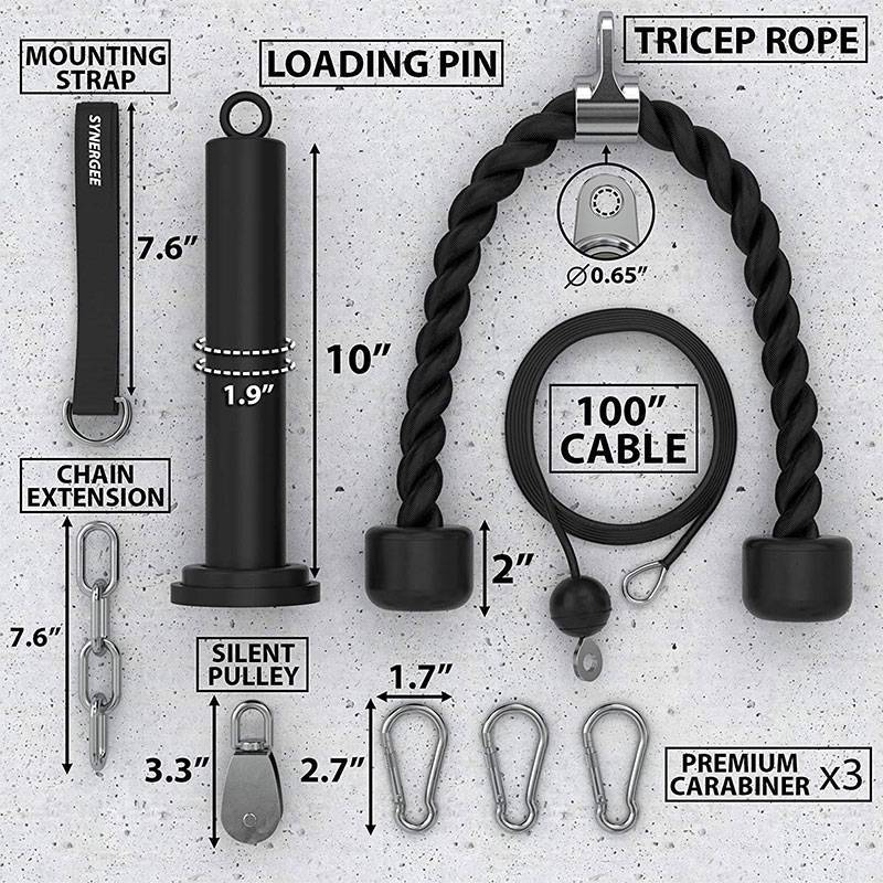 سیم کش بدنسازی خانگی سینرژی Synergee Cable Pulley System 23 سیم کش بدنسازی خانگی سینرژی Synergee Cable Pulley System - تصویر 4