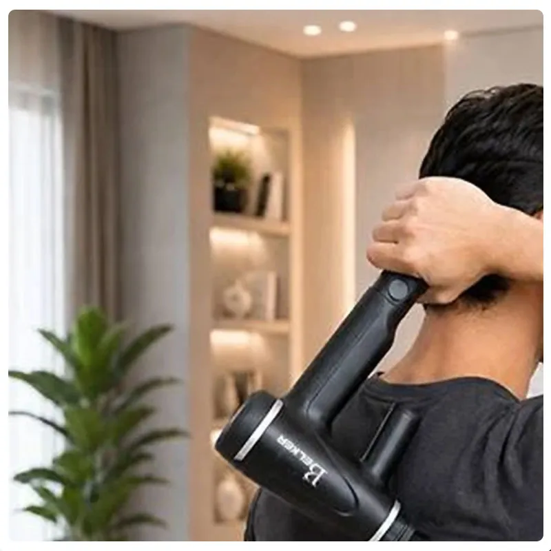 ماساژور تفنگی بلکر Belker BL-G01 6 دسته تاشو ماساژور تفنگی بلکر Belker BL-G01